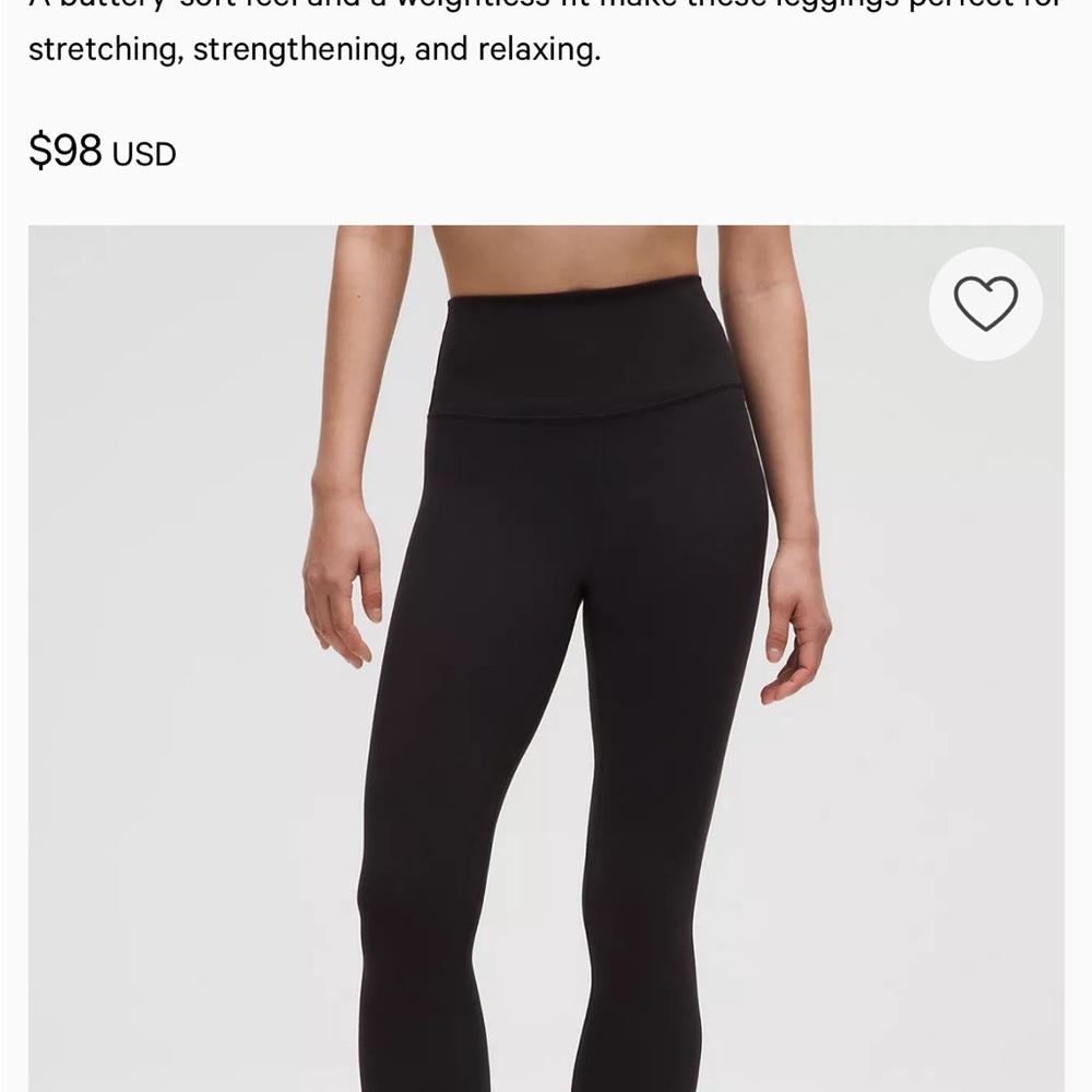 Lululemon Align 28-inch Leggings Sz 8